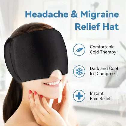 Migraine Relief Hat headache hat Gel Hot Cold Therapy lce Cap For Relieve Pain lce Hat Eye Mask Stress Pressure Pain Relief