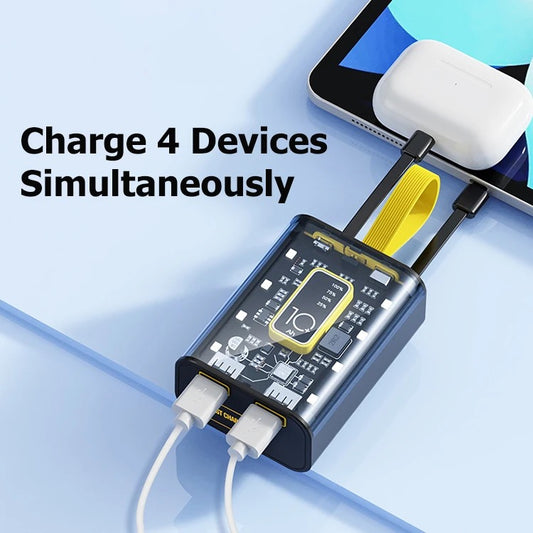 10000mAh Transparent Power Bank With LED