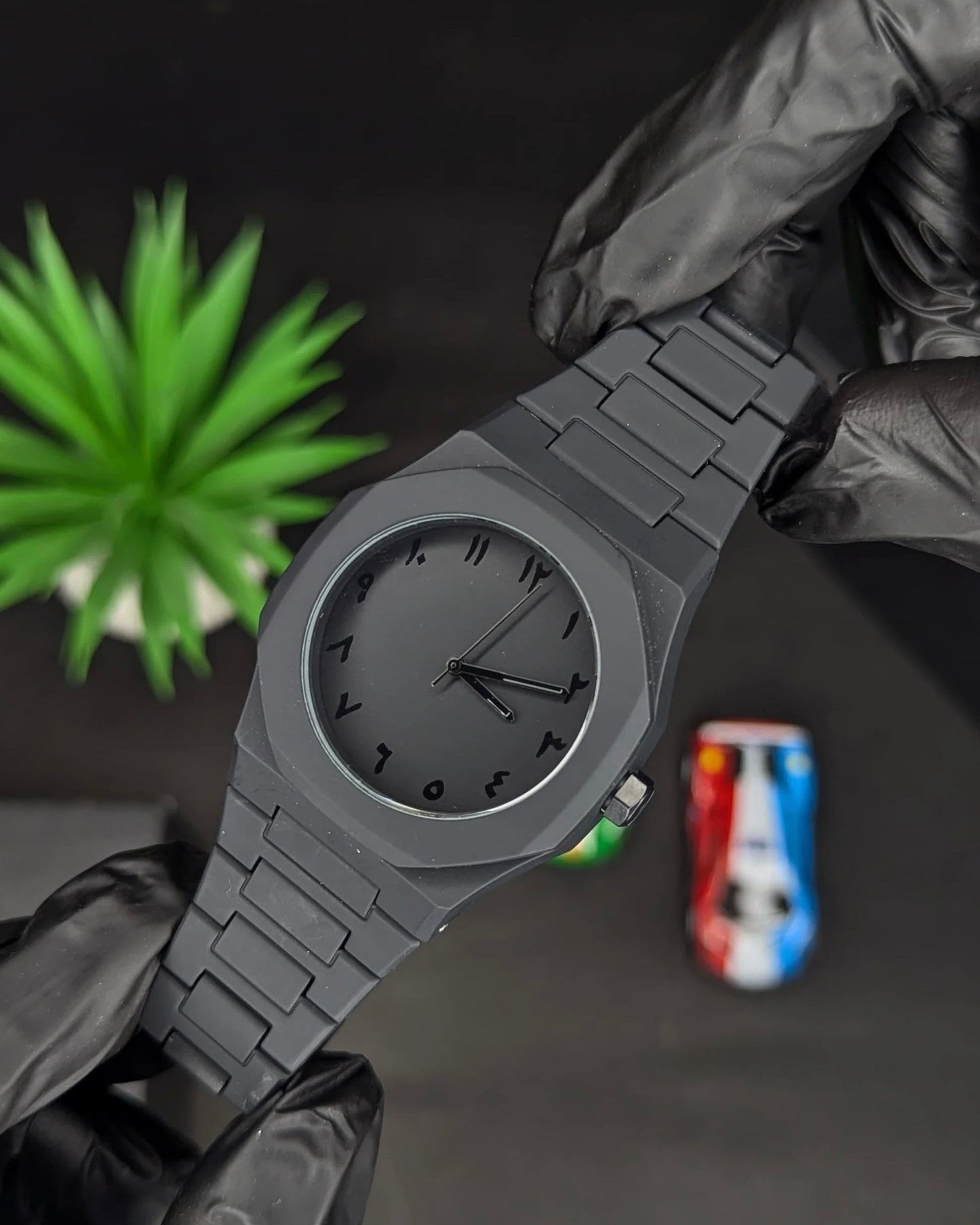Black Aura Watch Arabic Quartz Watch For Men