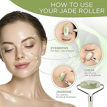 Flawless Jade Roller With Guasha (Marble Stone) Stimulates healthier skin