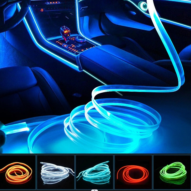 Car Dashboard Neon Light Strip – 3 Meter Flexible EL Wire with Easy Installation