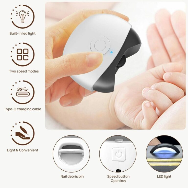 Mini Smart Nail Clipper, Professional Electric Nail Trimmer