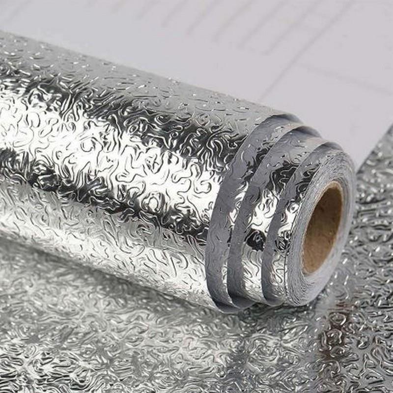 SILVER SELF ADHESIVE KITCHEN OIL-PROOF WATERPROOF ALUMINUM FOIL