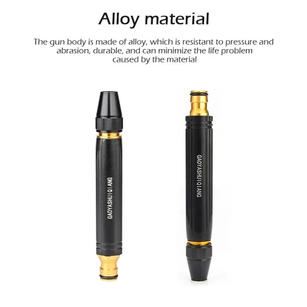 High-Pressure Metal Water Gun Nozzle for Household & Vehicle Cleaning