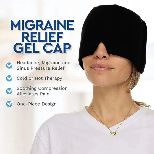 Migraine Relief Hat headache hat Gel Hot Cold Therapy lce Cap For Relieve Pain lce Hat Eye Mask Stress Pressure Pain Relief