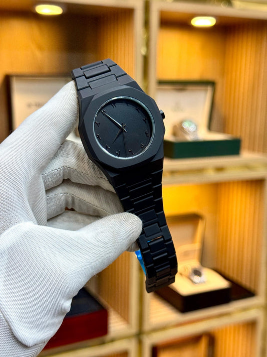 Black Aura Watch Arabic Quartz Watch For Men