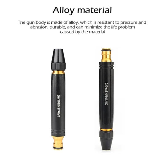 High-Pressure Metal Water Gun Nozzle for Household & Vehicle Cleaning